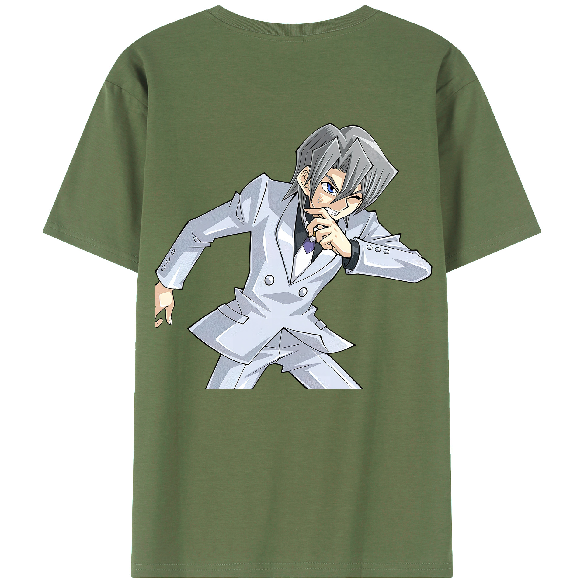 （画像用） 遊☆戯☆王 Yu-Gi-Oh! 綿100％ メンズ半袖Tシャツ（バックプリント） 通気性